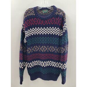 Lord Jeff The Better Sweater Mens‎ Medium Multicolor Cable Knit